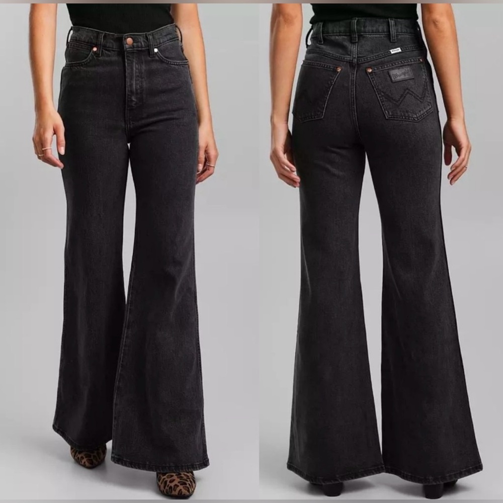 Wrangler Black Flare & Wide Leg Jeans